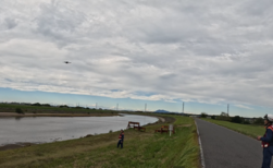 ドローンで河川巡視（消防署）