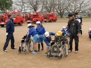 防災訓練車椅子体験