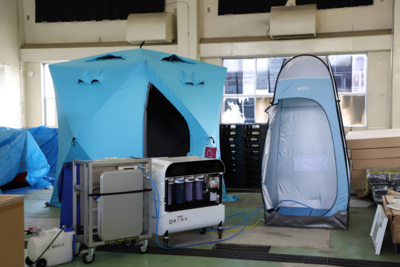 水循環型シャワーテントセット1式