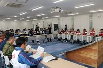 災害対策本部会議の様子