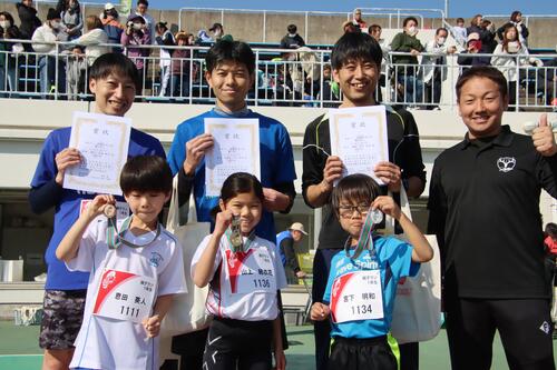 親子ラン1年生の部1位から3位