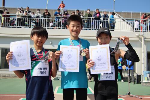 ジュニアラン5年生男子の部1位から3位