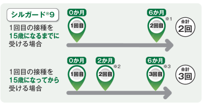 シルガード9 接種スケジュール