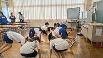卓球部筋トレの様子