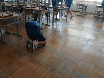 黙働清掃の様子1