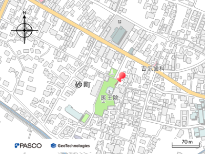 蓼太句碑周辺地図
