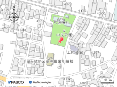 煉瓦門塀周辺地図