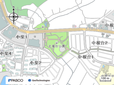 北竜台公園位置図