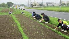 除草作業中の写真