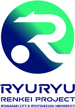 Rの文字をベースに、龍と丸を配したデザイン。