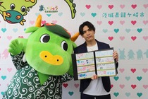楢崎選手とまいりゅうのツーショット