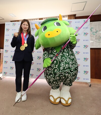 斉藤選手とまいりゅう