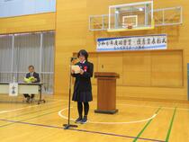 優秀賞代表謝辞の様子